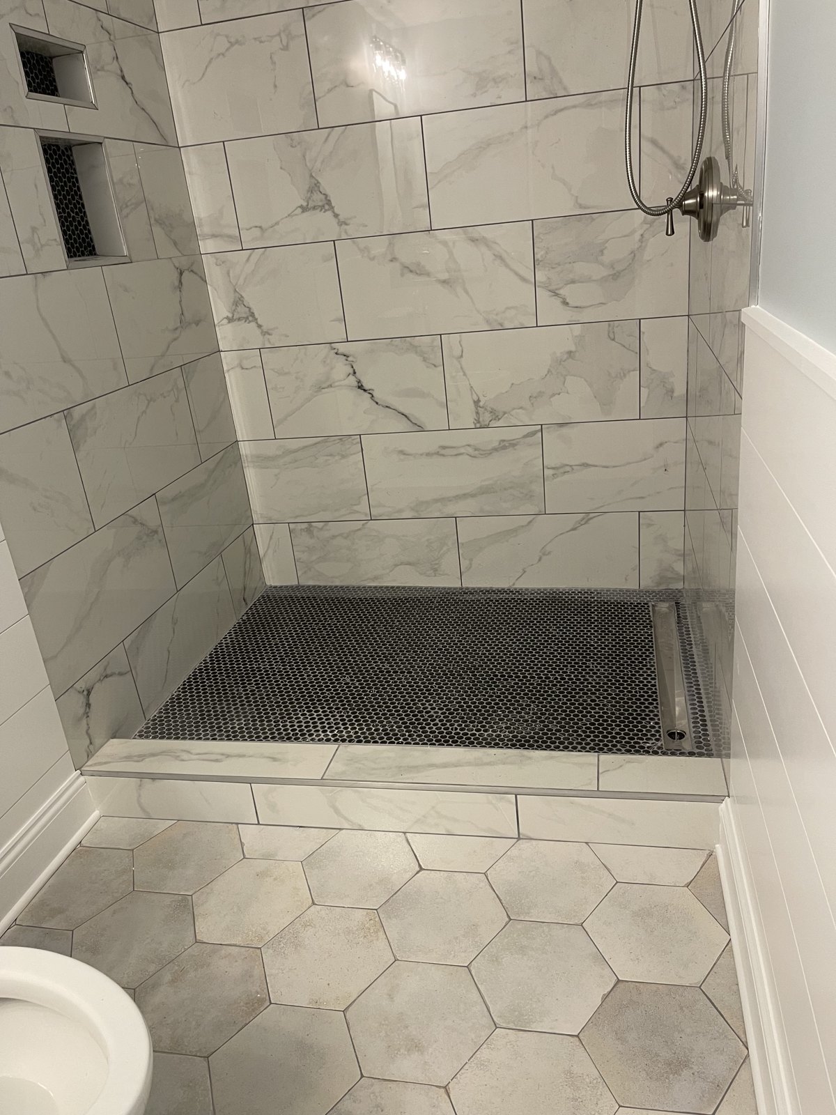 Custom tile shower & bath