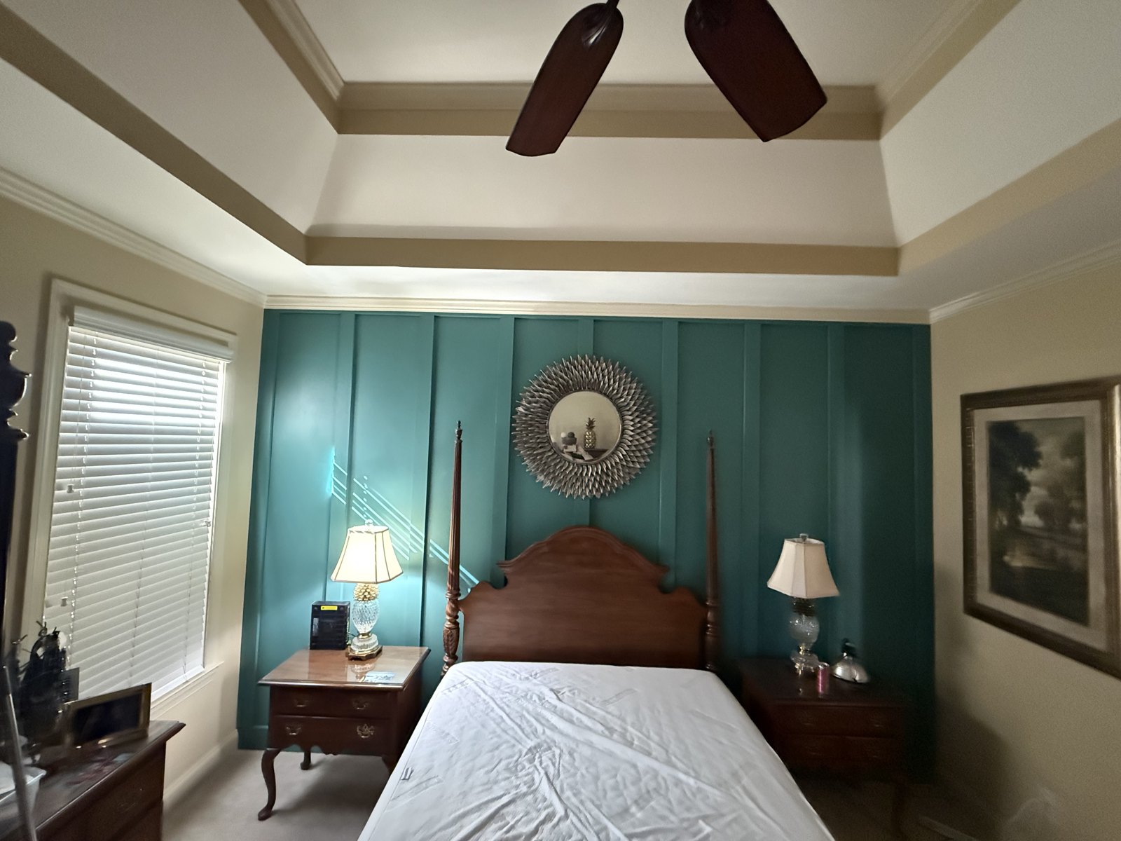 Board-and-batten bedroom