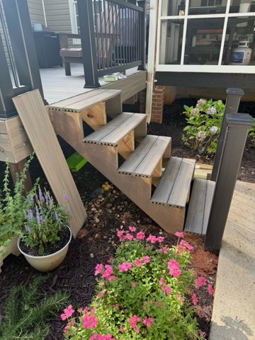 Deck & Stair Rebuild before